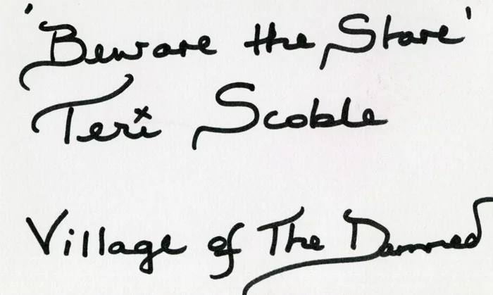 Teri Scoble autograph