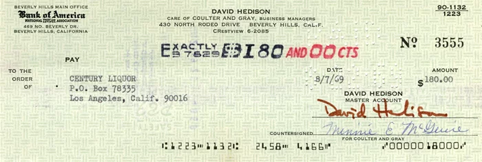 David Hedison autograph