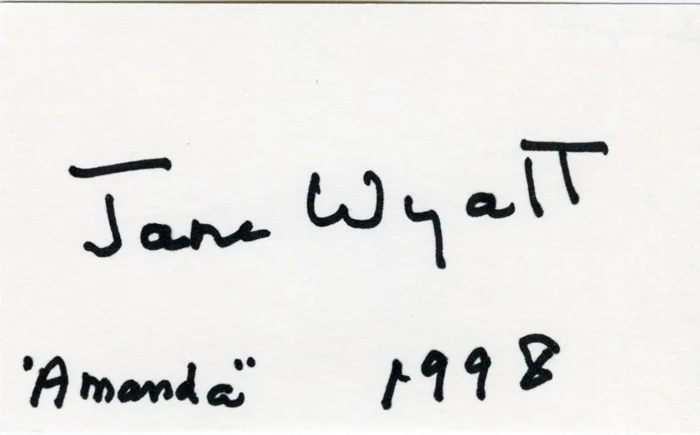 Jane Wyatt autograph