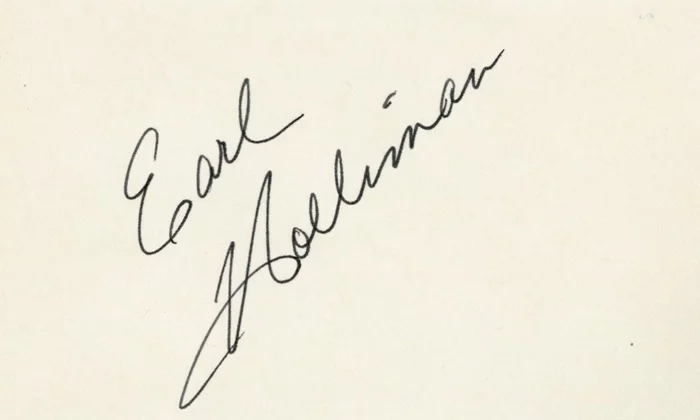 Earl Holliman autograph
