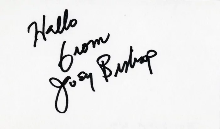 Joey Bishop autograph