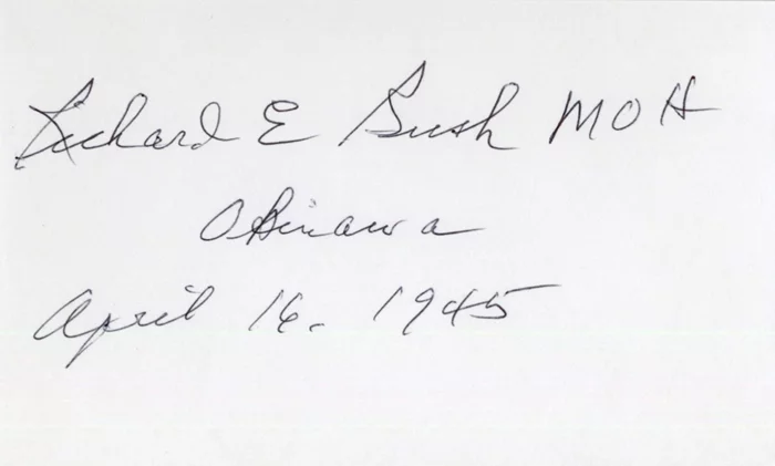 Richard E. Bush autograph