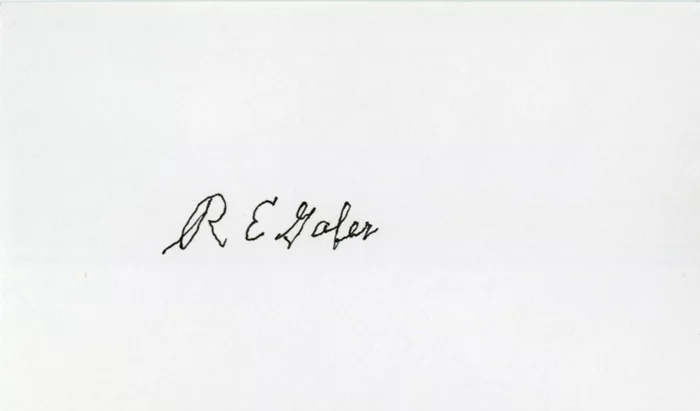 Robert E. Galer autograph