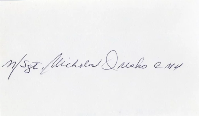 Nicholas Oresko autograph