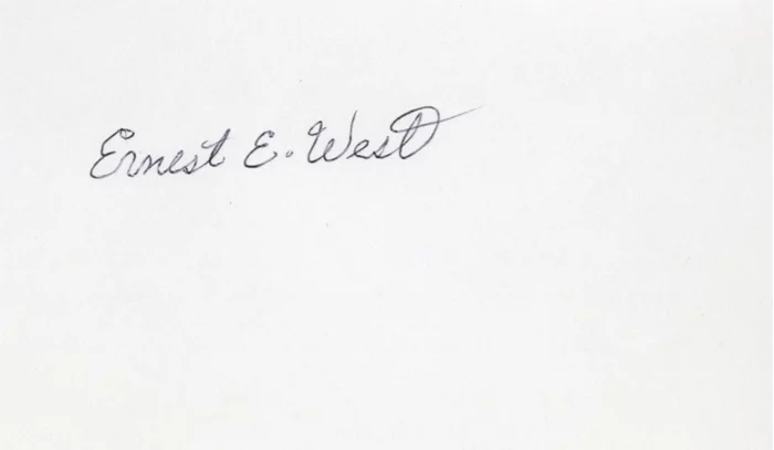 Ernest West autograph