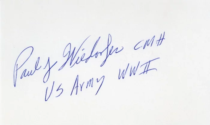 Paul Wiedorfer autograph