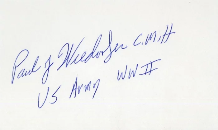 Paul Wiedorfer autograph