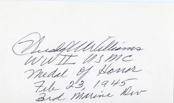 Hershel Williams autograph