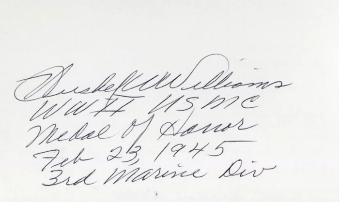 Hershel Williams autograph
