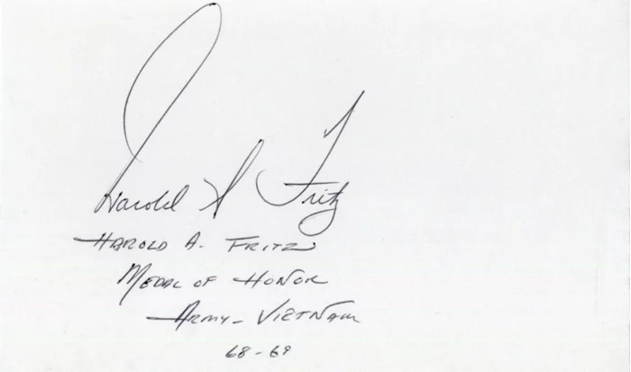 Harold Fritz autograph