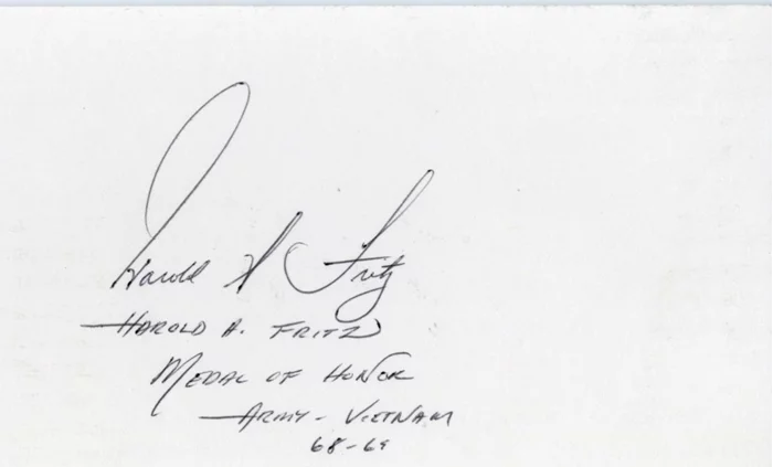Harold Fritz autograph