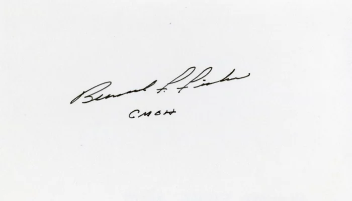 Bernard Fisher autograph