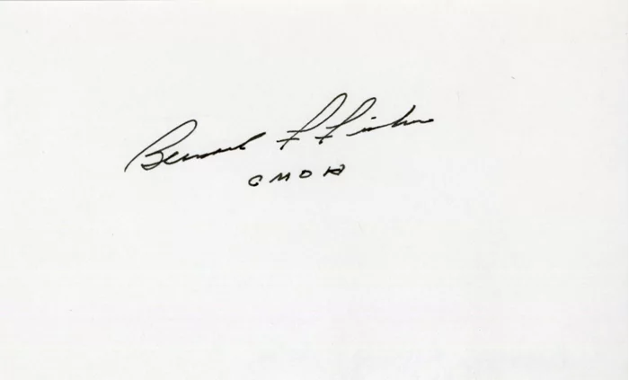 Bernard Fisher autograph