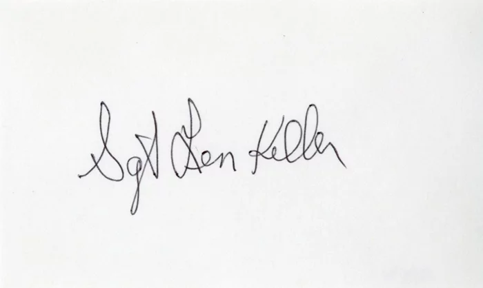 Leonard B. Keller autograph