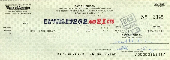 David Hedison autograph