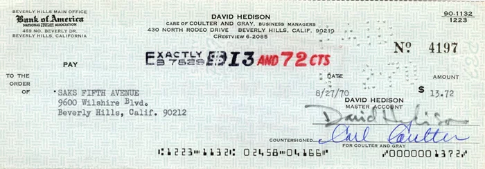 David Hedison autograph