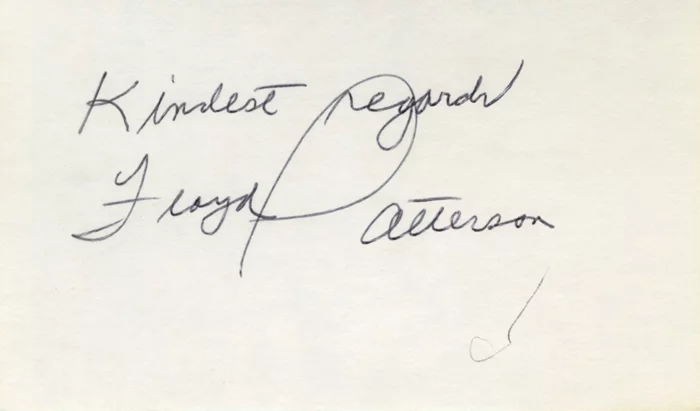 Floyd Patterson autograph