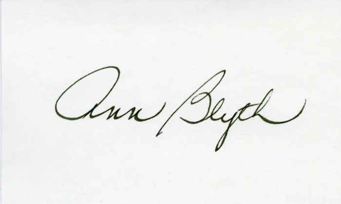 Ann Blyth autograph