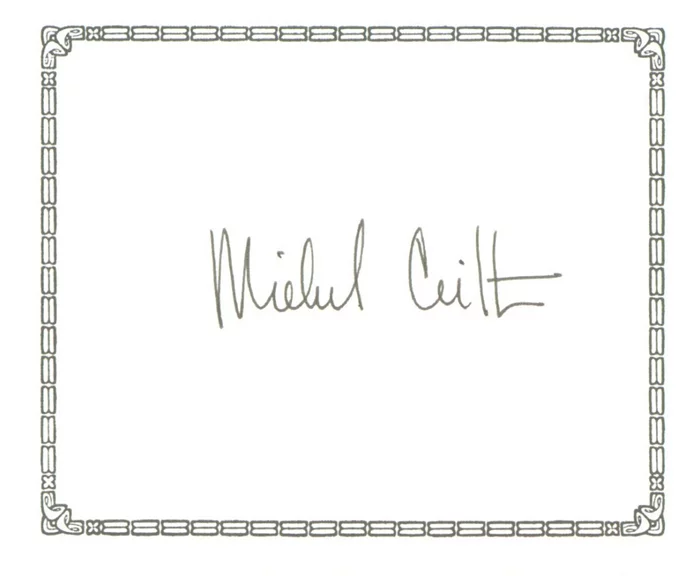 Michael Crichton autograph