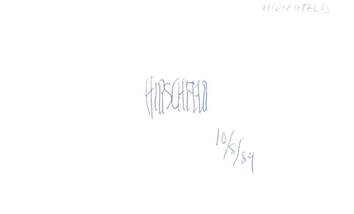 Hirschfeld autograph