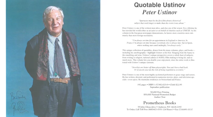 Peter Ustinov autograph