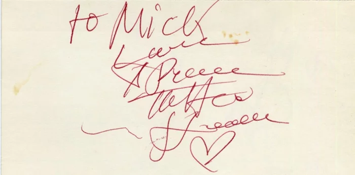 Herve Villechaize autograph