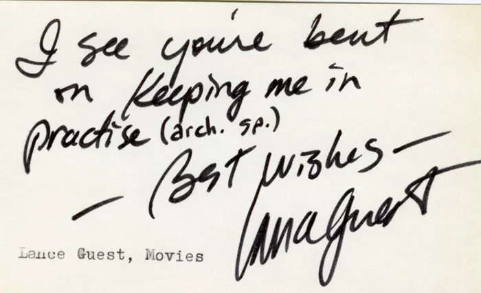 Lance Guest autograph