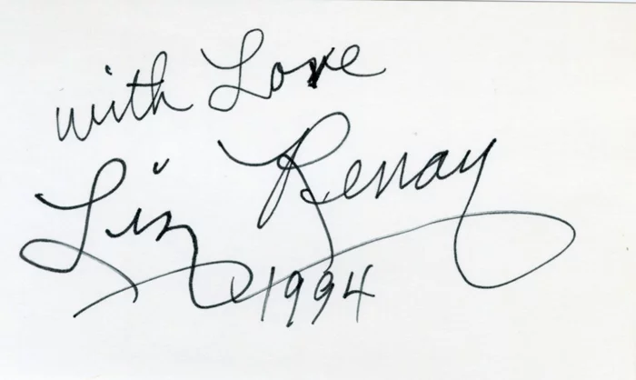 Liz Renay autograph