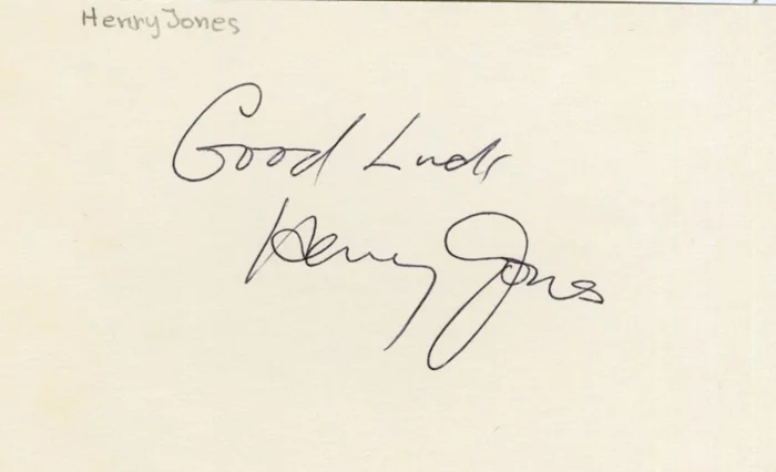 Henry Jones autograph