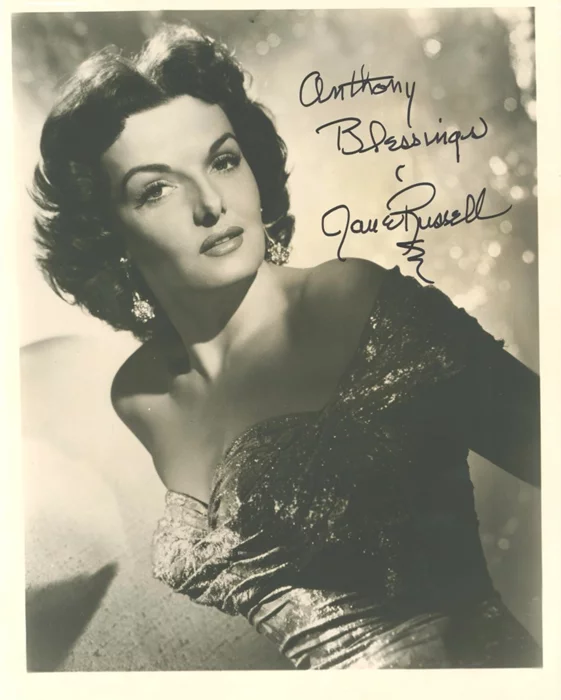 Jane Russell autograph