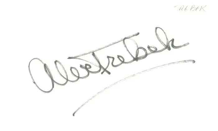 Alex Trebek autograph