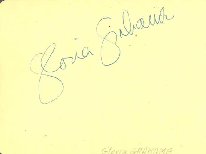 Gloria Grahame autograph