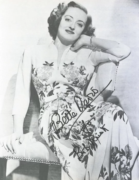 Bette Davis autograph