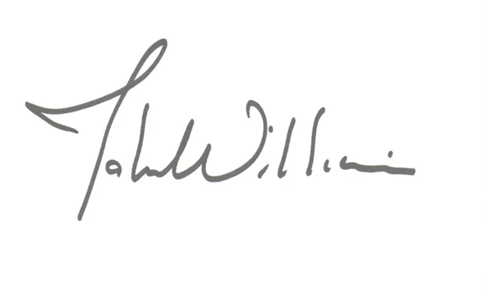 John Williams autograph