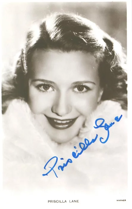 Priscilla Lane autograph