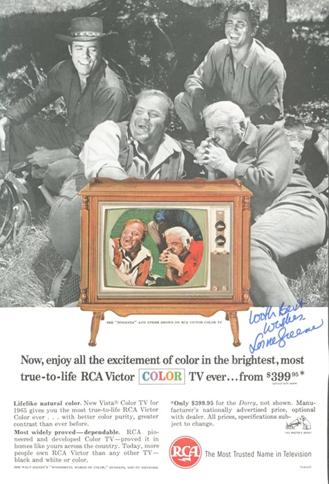 Lorne Greene autograph