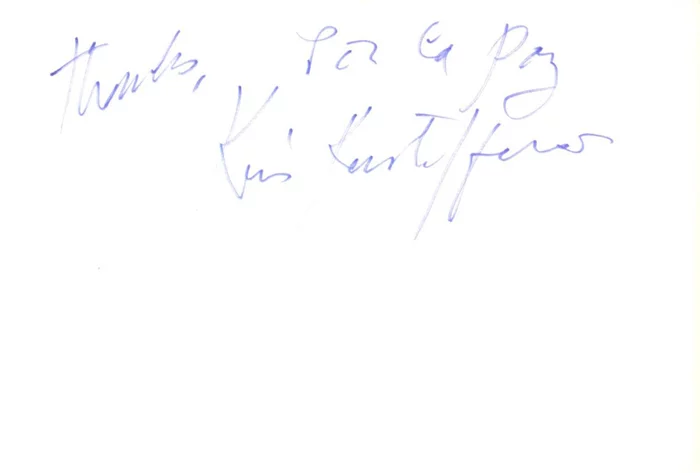 Kris Kristofferson autograph