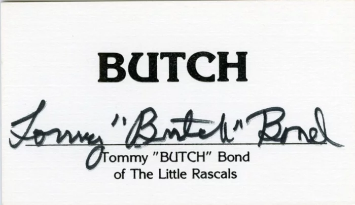 Tommy 'Butch' Bond autograph