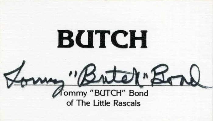 Tommy 'Butch' Bond autograph