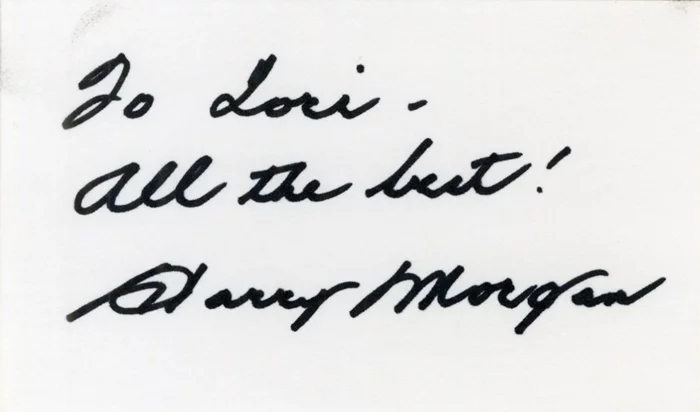 Harry Morgan autograph