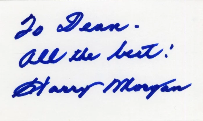 Harry Morgan autograph