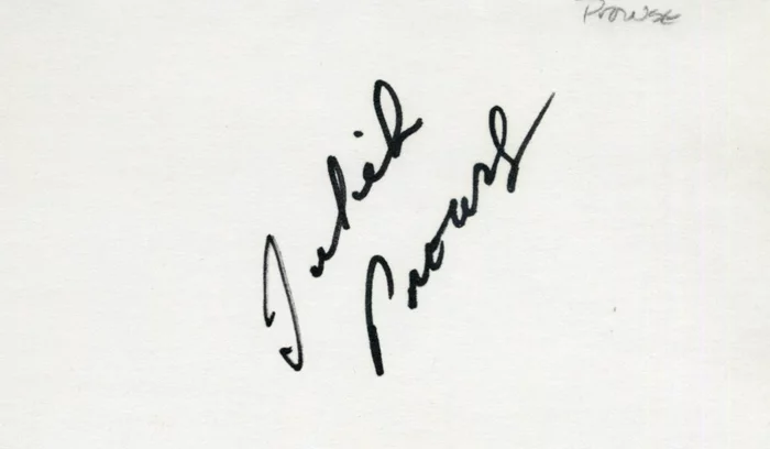 Juliet Prowse autograph