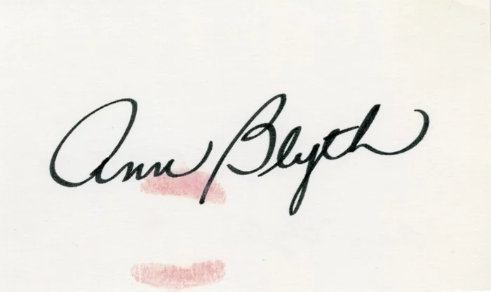 Ann Blyth autograph