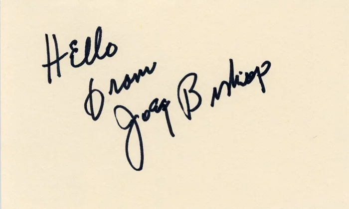 Joey Bishop autograph