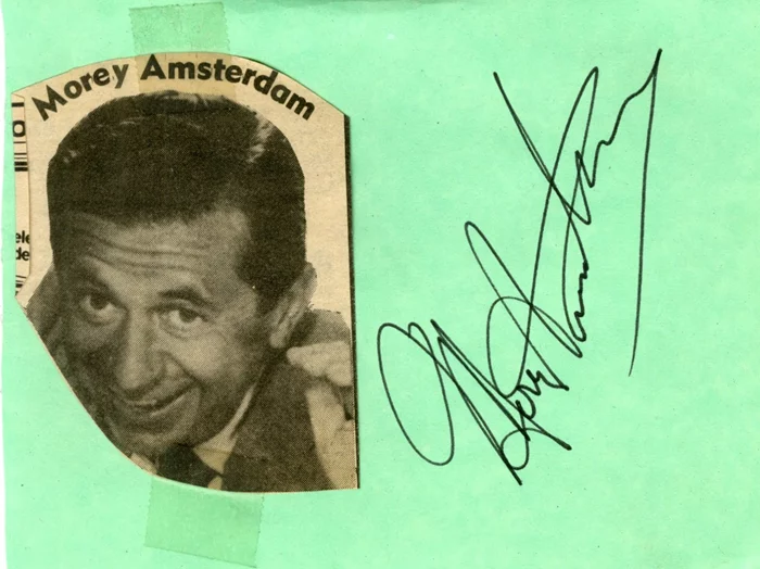 Morey Amsterdam autograph