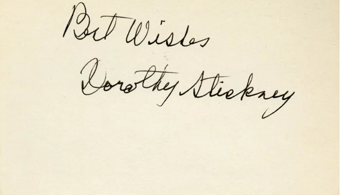 Dorothy Stickney autograph