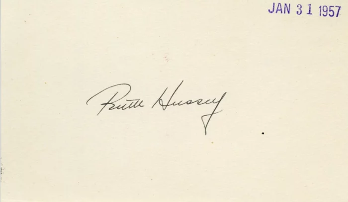 Ruth Hussey autograph