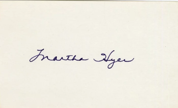 Martha Hyer autograph