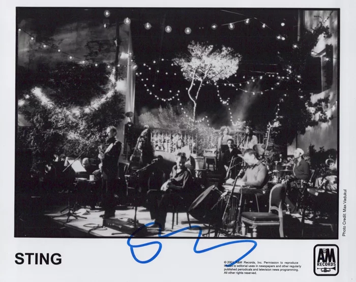 Sting autograph