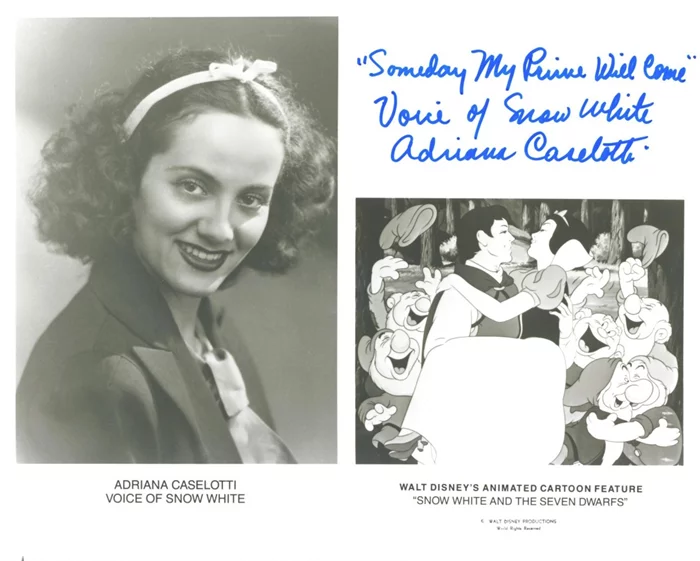 Adriana Caselotti autograph